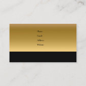 Carte de visite Company Elegant Black Gold (Dos)