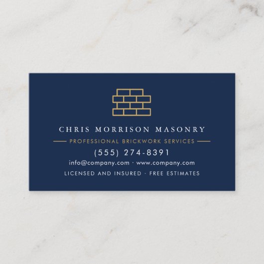 Carte De Visite Company Stone Masonry QR Code  (Devant)