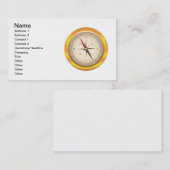 Carte De Visite Compas antique (Devant / Derrière)