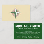 Carte De Visite Compass Adventure Camp Camping Randonnée Escalade (Devant / Derrière)