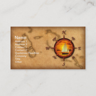 Carte De Visite Compass Rose