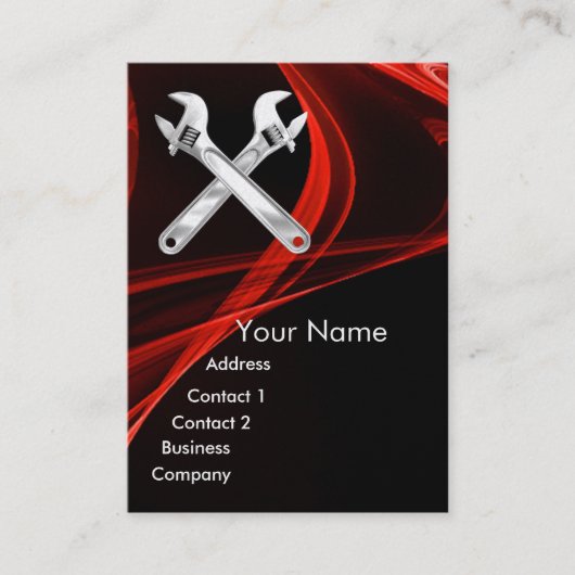 CARTE DE VISITE COMPÉTENCE DE CHROME ET MÉCANIQUE DE WRENCHES (Devant)