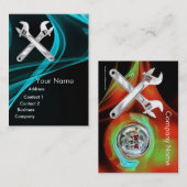 CARTE DE VISITE COMPÉTENCE DE CHROME ET MÉCANIQUE DE WRENCHES (Devant / Derrière)