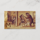 CARTE DE VISITE COMPÉTENCE, DENTS, CLINIQUE DENTAIRE, SINGE DENTIS (Dos)