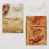 CARTE DE VISITE COMPÉTENCE, DENTS, CLINIQUE DENTAIRE, SINGE DENTIS (Devant / Derrière)