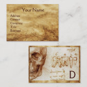 CARTE DE VISITE COMPÉTENCE ET DENTAIRE CLINIQUE DENTAIRE, MONOGRAM (Devant / Derrière)