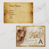 CARTE DE VISITE COMPÉTENCE ET DENTS, CLINIQUE DENTAIRE, MONOGRAMME (Devant / Derrière)