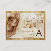 CARTE DE VISITE COMPÉTENCE ET DENTS, CLINIQUE DENTAIRE, MONOGRAMME (Dos)