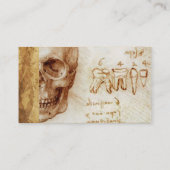 CARTE DE VISITE COMPÉTENCE ET DENTS, CLINIQUE DENTAIRE, PARCHEMENT (Dos)