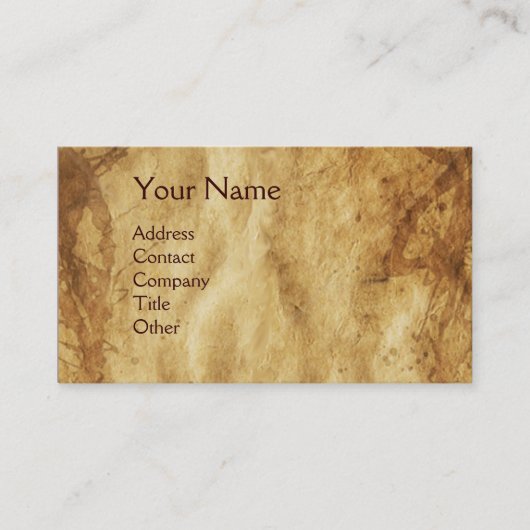 CARTE DE VISITE COMPÉTENCE ET DENTS, CLINIQUE DENTAIRE, PARCHEMENT (Devant)