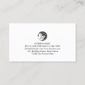 Carte De Visite Compétences de métier d'entrepreneur (Dos)