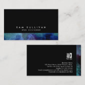 Carte De Visite Compétences Internet du concepteur Web Cloud bleu  (Devant / Derrière)