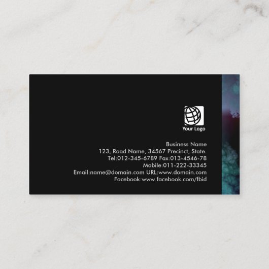 Carte De Visite Compétences Internet du concepteur Web Cloud bleu  (Dos)