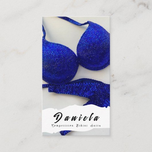 Carte De Visite Compétition de Fitness Bikini Crystal Convient aux (Devant)