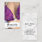Carte De Visite Compétition de Fitness Crystal Bikini Convient aux (Devant / Derrière)