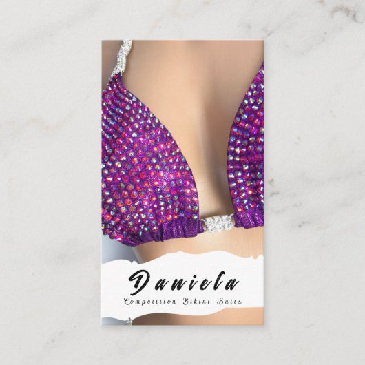 Carte De Visite Compétition de Fitness Crystal Bikini Convient aux (Devant)