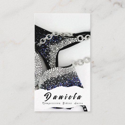 Carte De Visite Compétition de Fitness Crystal Bikini Convient aux (Devant)