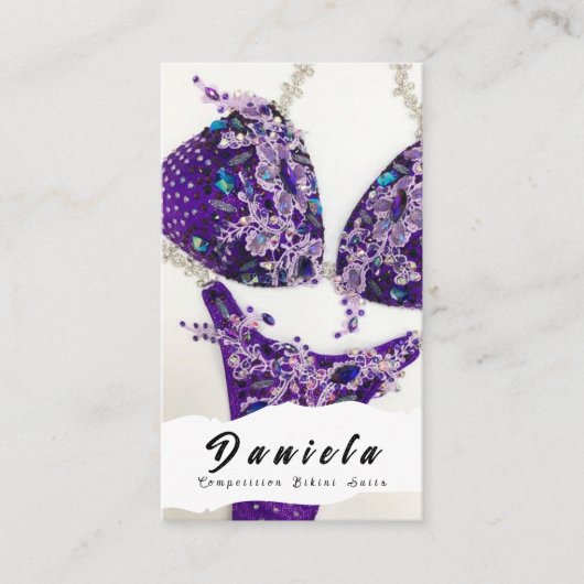 Carte De Visite Compétition de Fitness Crystal Bikini Convient aux (Devant)