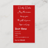 Carte De Visite Compliments de la saison (Dos)