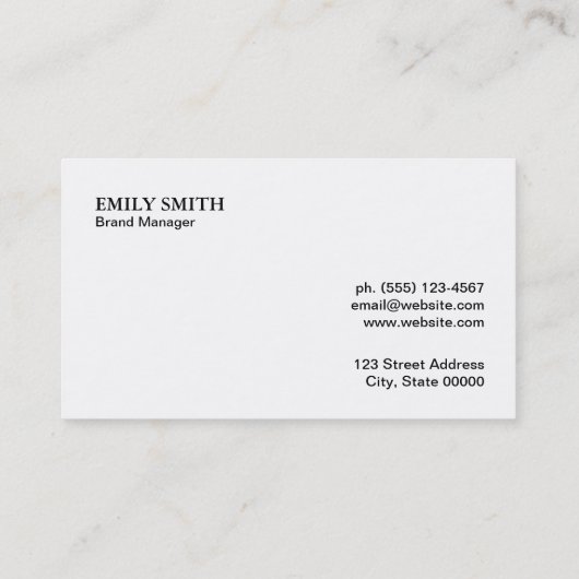 Carte De Visite Composants électroniques (Dos)