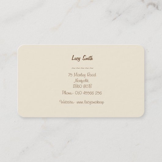 Carte De Visite composez la conception d'artiste rétro pour (Dos)