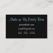 Carte De Visite Composez le noir d'artiste et le baiser turquoise (Dos)