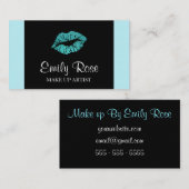 Carte De Visite Composez le noir d'artiste et le baiser turquoise (Devant / Derrière)