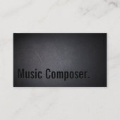 Carte De Visite Compositeur de musique minimaliste Typographie noi (Devant)