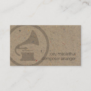 Carte De Visite Compositeur Organisateur Gramophone Icon Musique