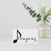 Carte De Visite Compositeur professionnel moderne Notes musicienne (Debout devant)