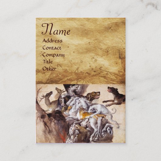 CARTE DE VISITE COMPOSITION AVEC DES ANIMAUX, CHEVAUX D'ÉLEVAGE, C (Devant)