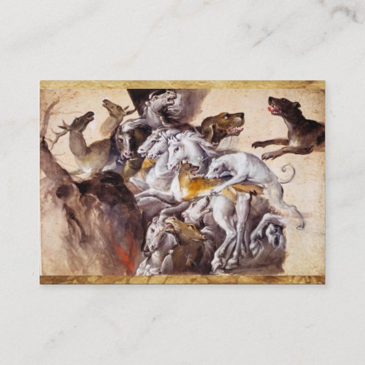 CARTE DE VISITE COMPOSITION AVEC DES ANIMAUX, CHEVAUX D'ÉLEVAGE, C (Dos)