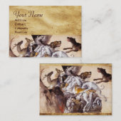 CARTE DE VISITE COMPOSITION AVEC DES ANIMAUX, CHEVAUX D'ÉLEVAGE, C (Devant / Derrière)