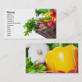 Carte De Visite Composition avec des légumes crus (Devant / Derrière)