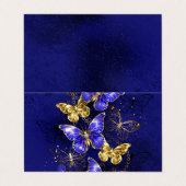 Carte De Visite Composition avec les papillons Sapphire (Extérieur déplié)