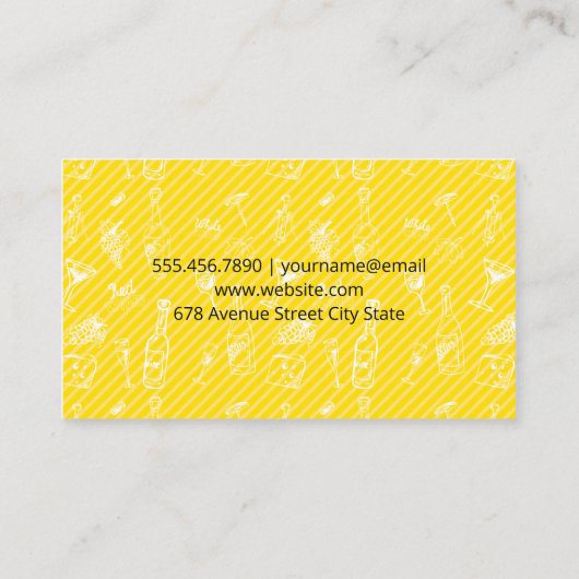 Carte De Visite Composition de la bouteille | Accessoire de vin Mo (Dos)