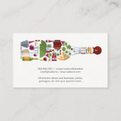 Carte De Visite Composition de la bouteille de vin | Raisins de fr (Dos)