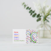 Carte De Visite composition en étoile vive_blanc (Debout devant)
