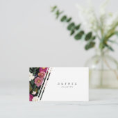 Carte De Visite Composition florale à l'aquarelle élégante et d'hu (Debout devant)