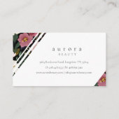 Carte De Visite Composition florale à l'aquarelle élégante et d'hu (Dos)