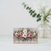 Carte De Visite Composition florale de fleurs sauvages Boho (Debout devant)