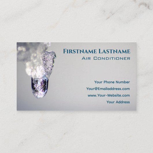 Carte De Visite Compresseur de refroidissement expert Climatisatio (Dos)