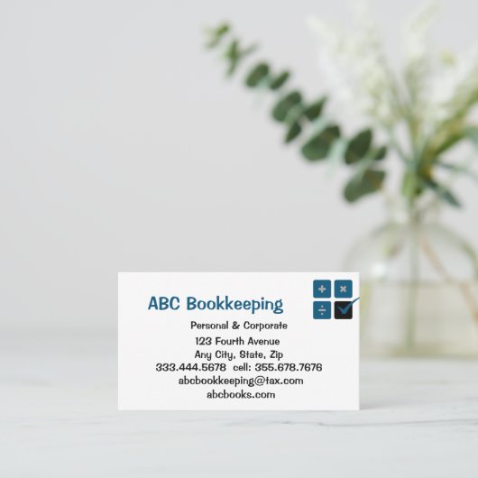 Carte De Visite COMPTABILISATION Comptabilité de paye Services fis (Debout devant)