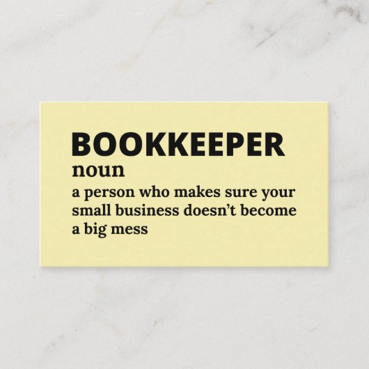 Carte De Visite Comptabilisation Ninja - Drôle Signification de tr (Devant)