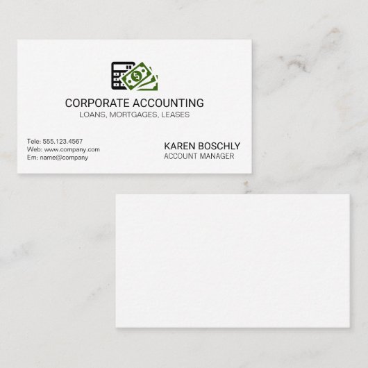 Carte De Visite Comptabilité (Devant / Derrière)