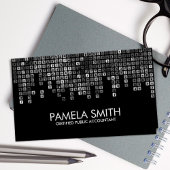 Carte De Visite Comptabilité - Chiffres Abstraits en niveaux de gr