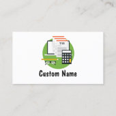 Carte De Visite Comptabilité, comptabilité et taxes (Dos)