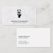 Carte De Visite Comptabilité financière | Marbre | Investir (Devant / Derrière)