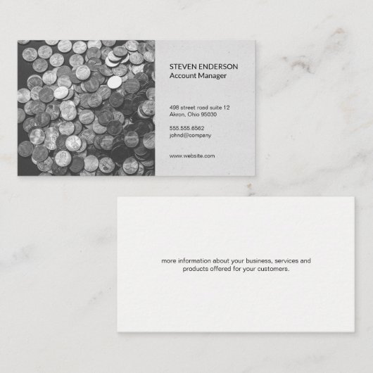 Carte De Visite Comptabilité | Gestion monétaire (Devant / Derrière)