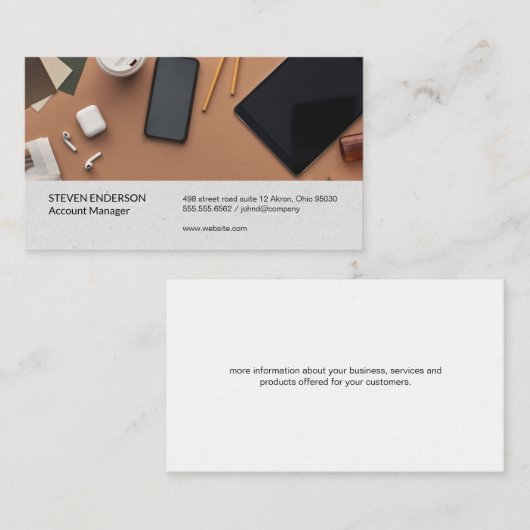 Carte De Visite Comptabilité | Gestion monétaire | Espace bureau (Devant / Derrière)